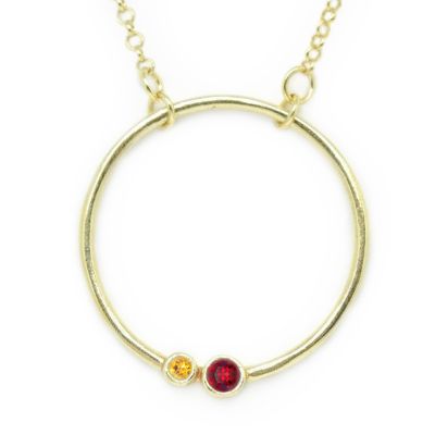 Collana Amore Materno con Pietra di Nascita [Placcata Oro 18kt]