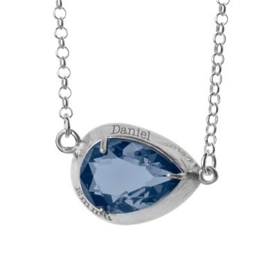 Collana Amore della Mamma con Nome Orizzontale [Argento 925]