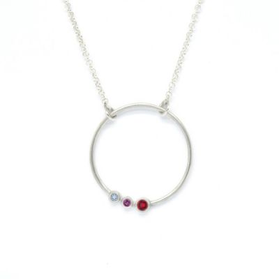 Collana Amore Materno con Pietra di Nascita [Argento 925]