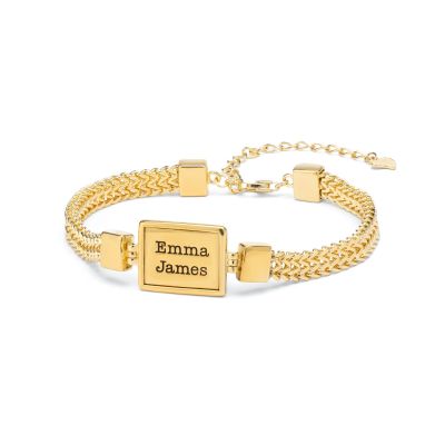 Geschätzte Namen Armband [750er Gold Vermeil]