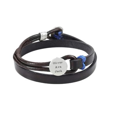Bracelet Océan Bleu avec Noms pour Homme
