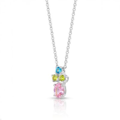 Mother’s Bloom Birthstone Necklace [Silver]
