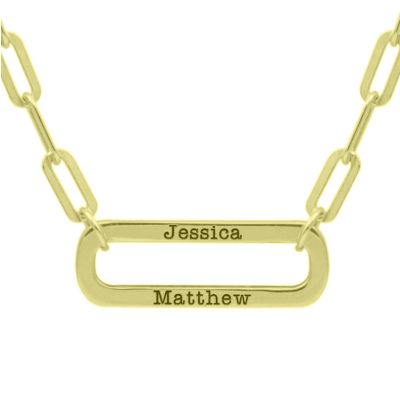 Levensweg Naam Ketting [18K Goud Verguld]