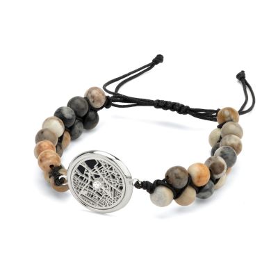 Silhouette Karten Herrenarmband aus Picasso Jaspis