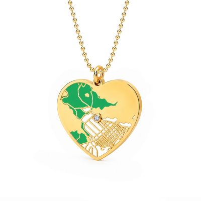 Ties of Heart Terra Map Necklace [18K Gold Plated]