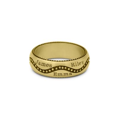 Anillo Personalizado Camino Recorrido [Bañado en Oro 18K]