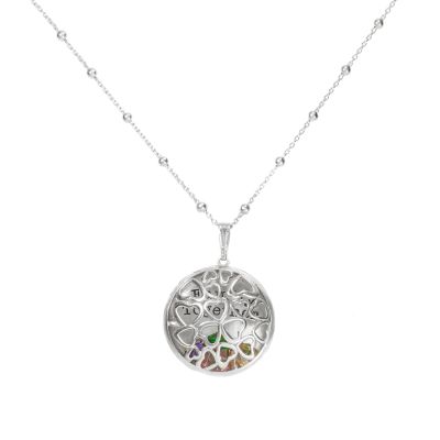 Collana Circolo di Mamma con Pietra di Nascita [Argento 925]