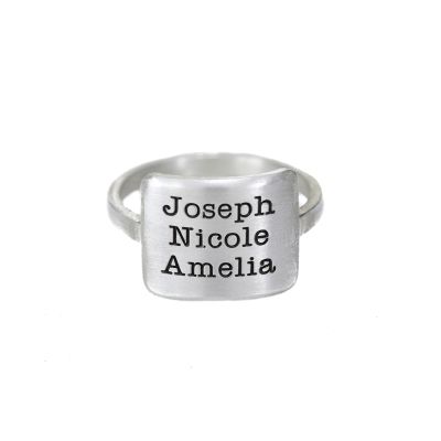 Bague Sceau d’Amour avec Prénoms [Argent 925]
