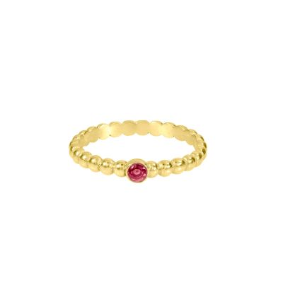 Anillo Clásico de Piedras de Nacimiento [Bañado en Oro de 18K]