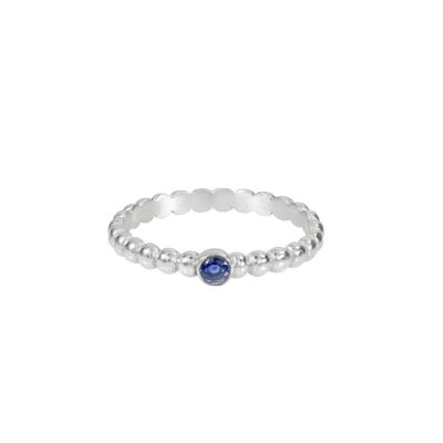 Klassieke Geboortesteen Ring [Sterling Zilver] 