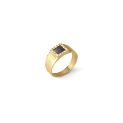 Bague Amelia Diamant avec Nano Bible - Plaqué Or 18ct