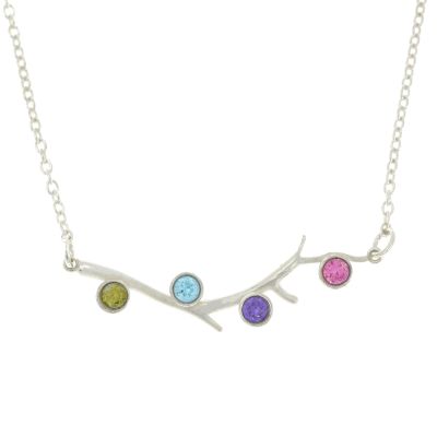 Collar Raíces de Amor Horizontal [Plata de Ley] 