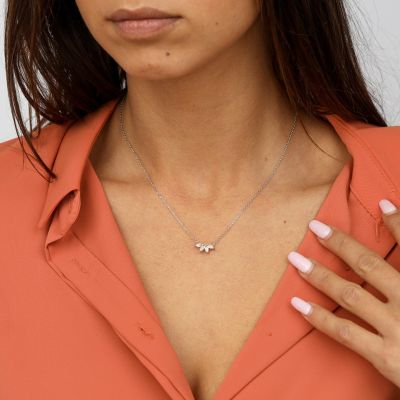 Sparkling Ripple Necklace [Sterling Silver]