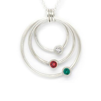 Spheres of Love Birthstone Necklace [Sterling Silver]