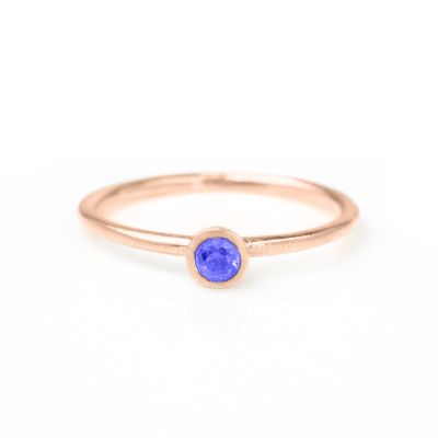 Bague Carina. Ronde Petite [Plaqué Or Rose 18ct] 