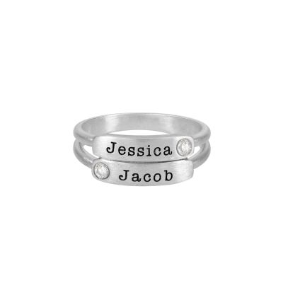 Layers of Love Name Rings [Sterling Silver]