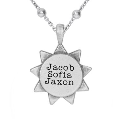 Collier Mon Rayon de Soleil avec Noms [Argent 925]