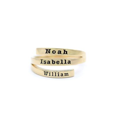 Bague Cygne - 3 Prénoms [Vermeil 18ct]
