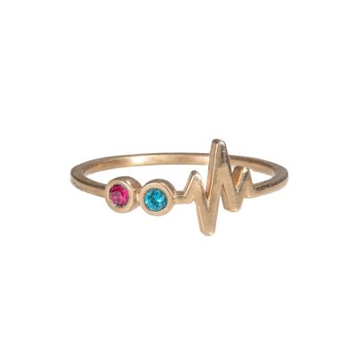 Anello Battito di Talisa con Pietra di Nascita [Placcato Oro Rosa 18kt]