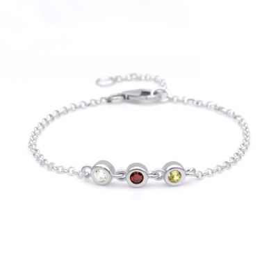 Bracelet Pierre de Naissance Étoiles Enchantées [Argent 925]