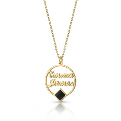 Signature Circle Name Necklace with Nano Bible [18K Gold Vermeil]