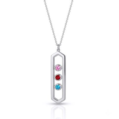 Tied Together Birthstone Necklace [Silver]