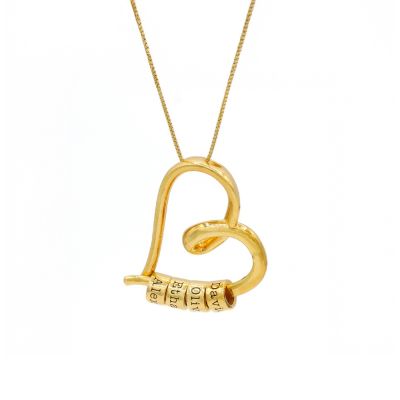 Collier Prénom Liens du Cœur - Plaqué Or 18ct