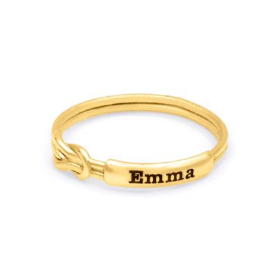 Bague Liens du Cœur avec Prénom [Plaqué Or 18ct]