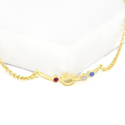 Bindungen der Liebe Halskette horizontal [417er Gold]