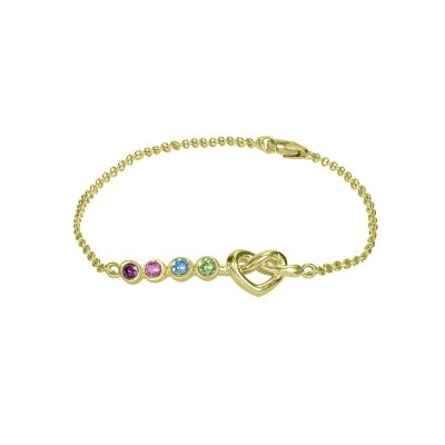 Ties of the Heart Birthstone Anklet [18K Gold Plated]