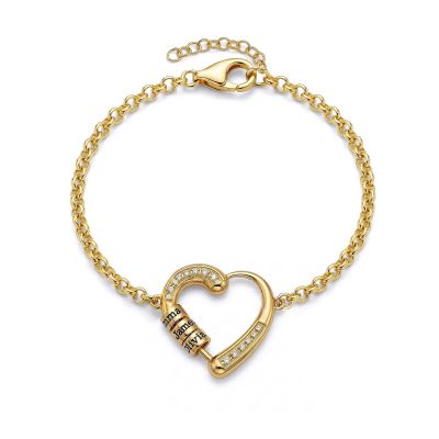 Ties of the Heart Name Bracelet [18K Gold Vermeil]