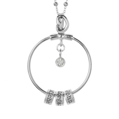 Collana Nodi Speciali con Diamante [Argento 925]