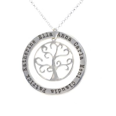 Collier l'Arbre de la Sagesse avec Prénoms [Argent 925]