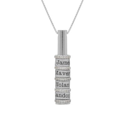 Leuchtendes Schloss Namenskette [Sterlingsilber]