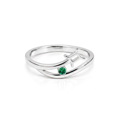 Bague Zodiaque avec Pierre de Naissance