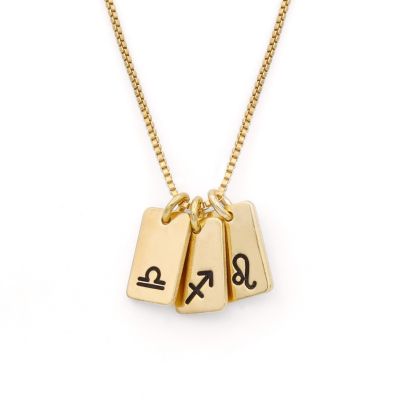 Mirella Zodiac Charm Necklace [18K Gold Vermeil] 