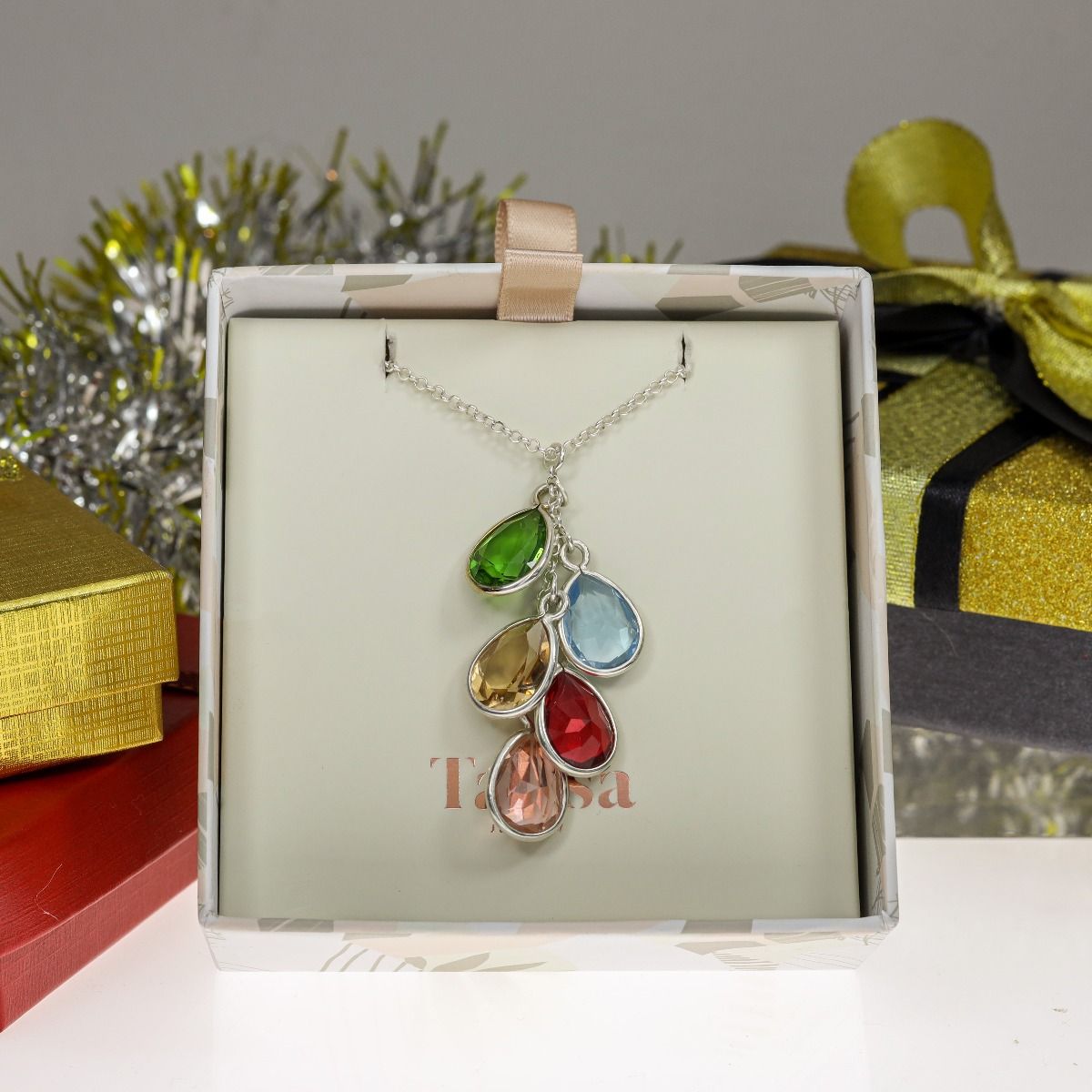 Enchanted Charm Necklace for Her in Silver by Talisa - Charm Holder Necklace