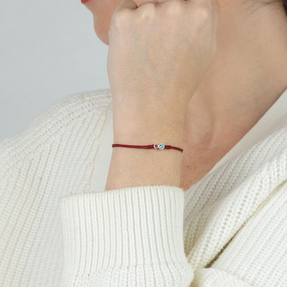 Mother's Birthstone Bracelet - Talisa - Adjustable Bracelet (Red