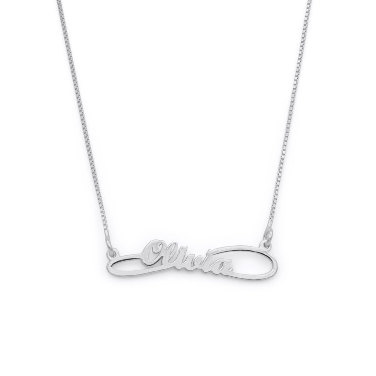 Custom Name Plate Necklace by Talisa Sterling Silver Necklace