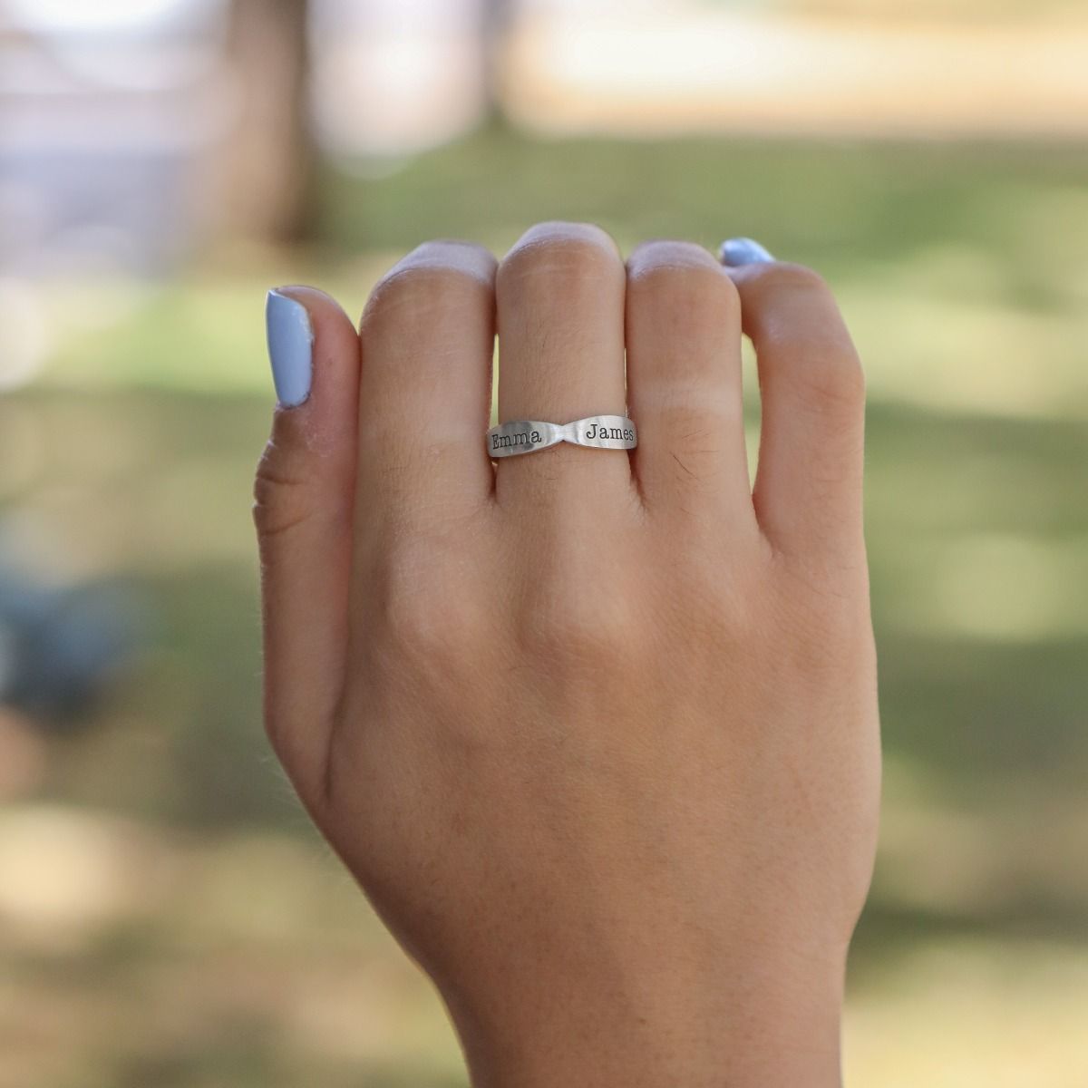 Blossom Custom Name Rings (1-4 names) in Silver - Talisa Jewelry