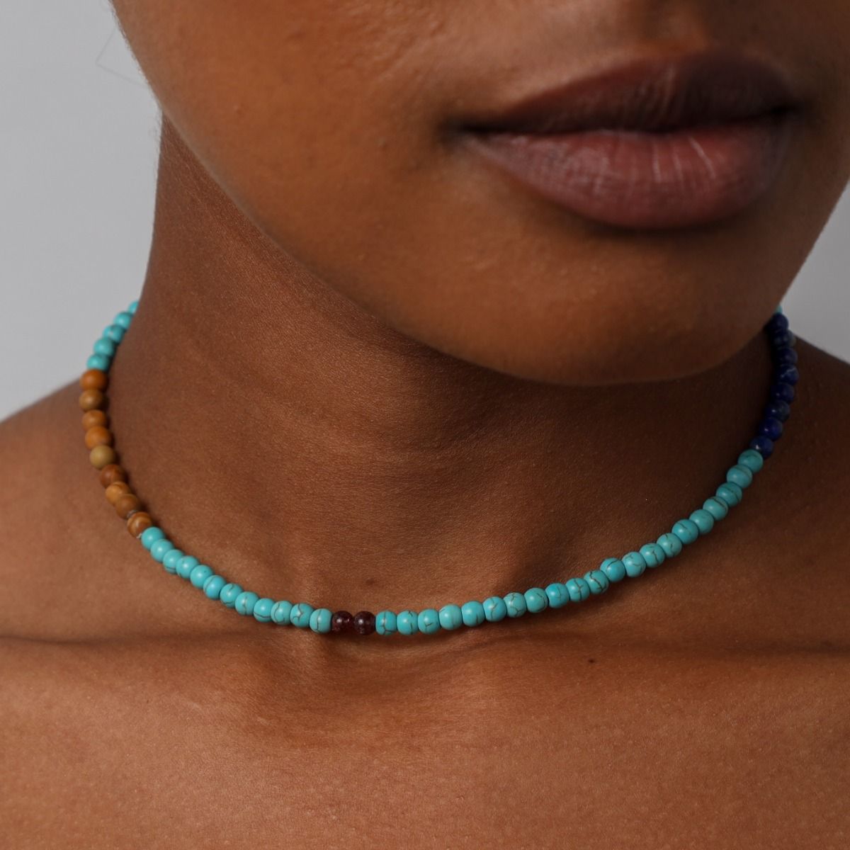 Lapis and turquoise necklace sale
