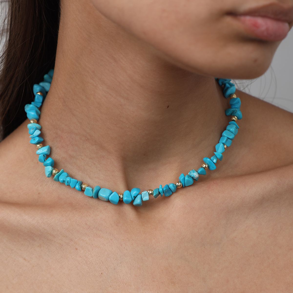 Blue turquoise necklace online