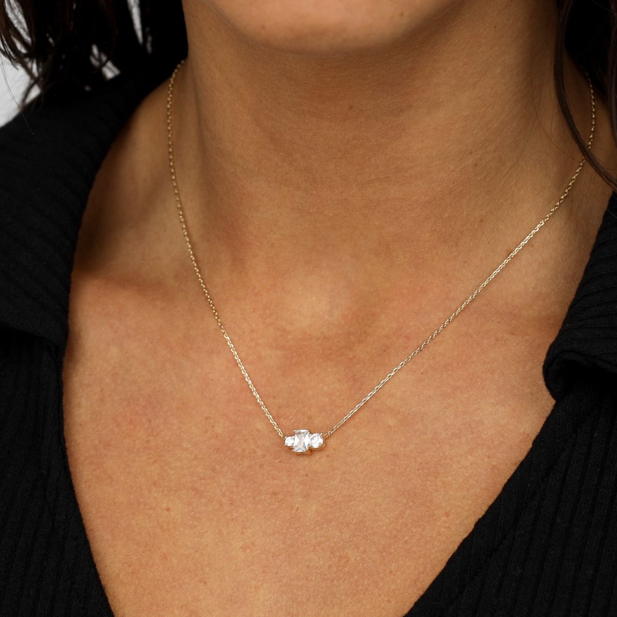 Celine Crystal Necklace Gold Pendant Necklace for Women by Talisa