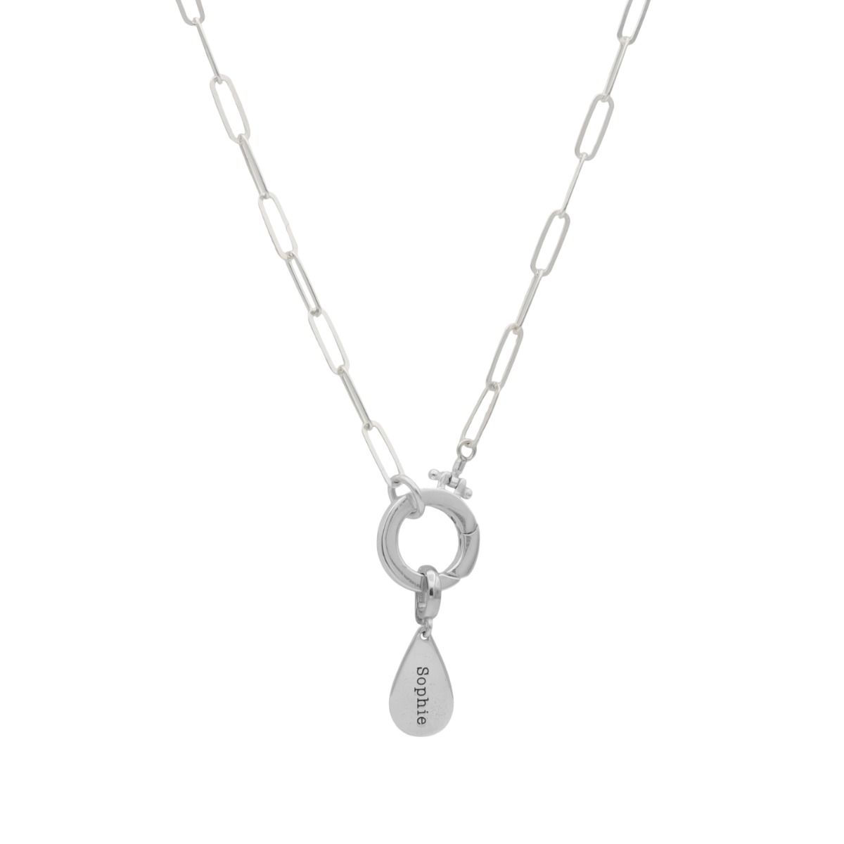 Emma Curb Chain Necklace in Silver for Women - Talisa