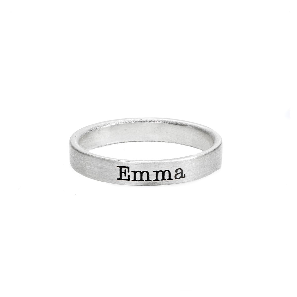 Monogram Stacked Engravable Ring Engraved CZ Stacked Ring 