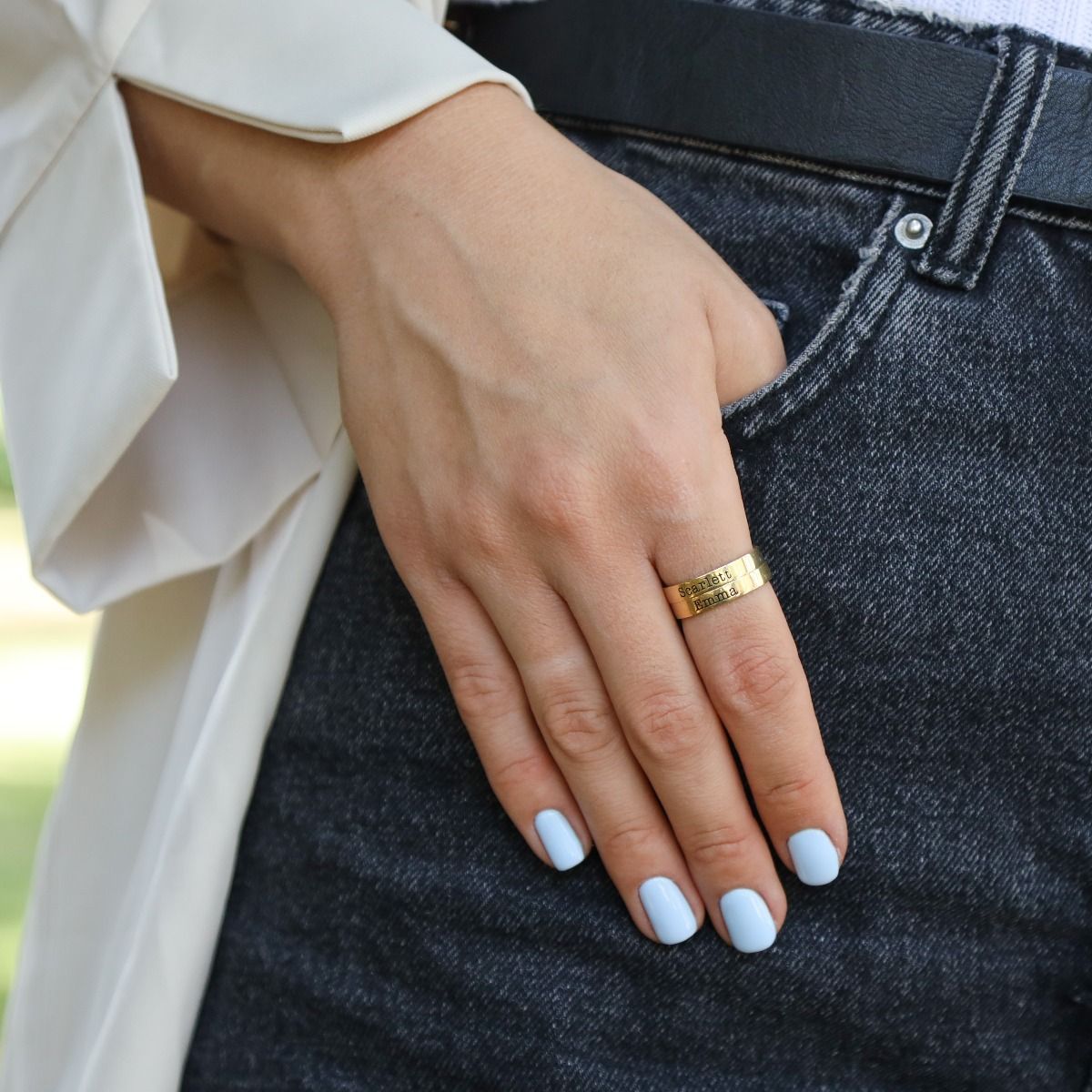 Boyfriend outlet stacker ring