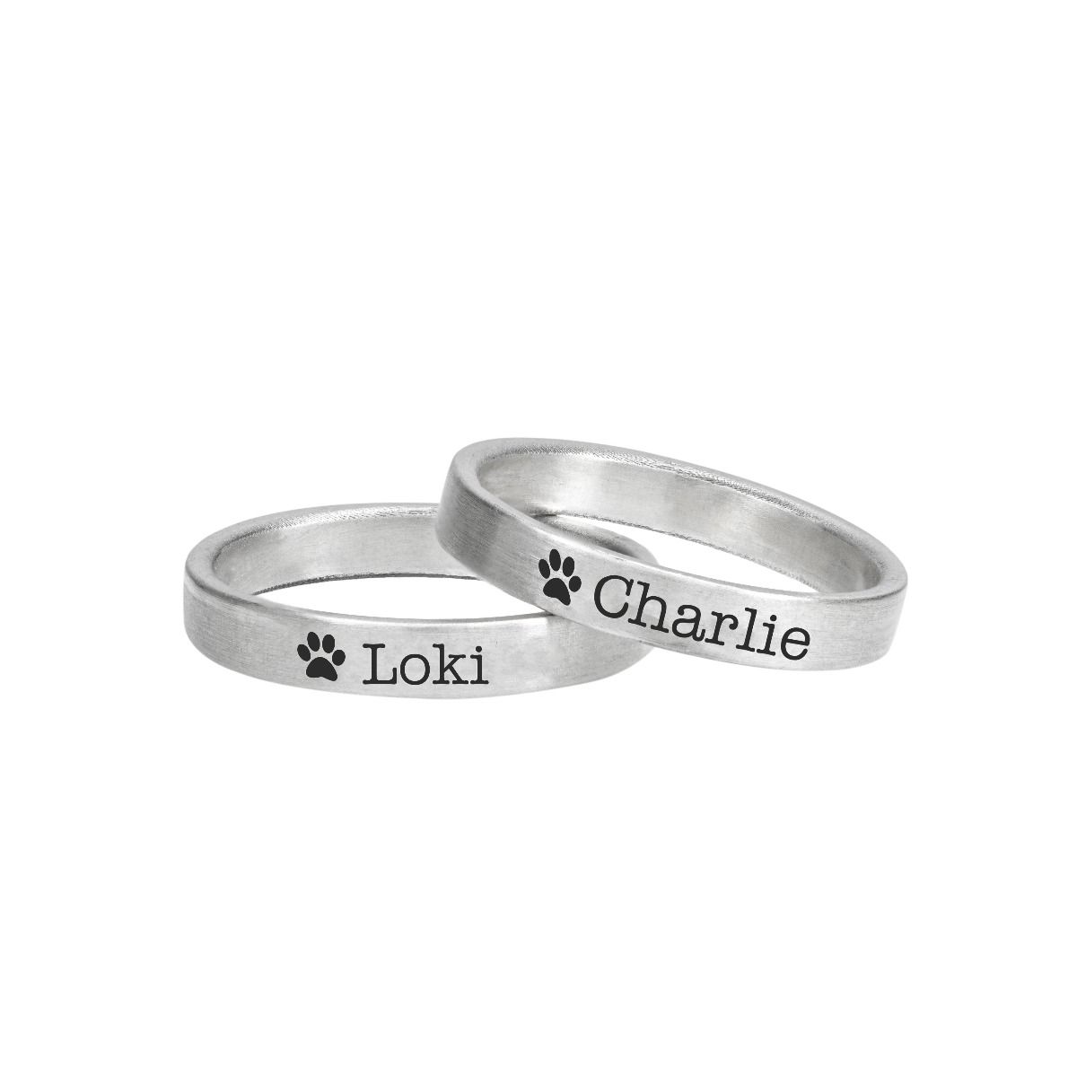 S925 Rings with Pet Names - Sterling Silver Wave Ring by Talisa
