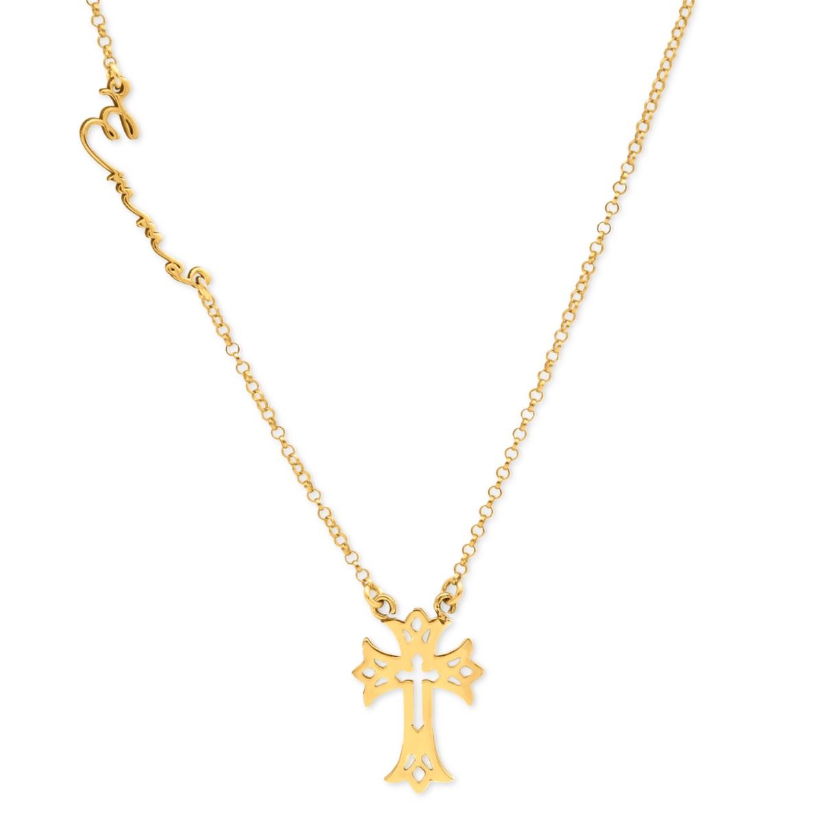 Cross Necklace for Women Custom Name Necklace Plated in Gold by