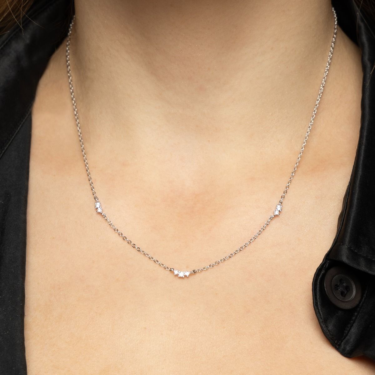 Crystal cosmos black deals necklace