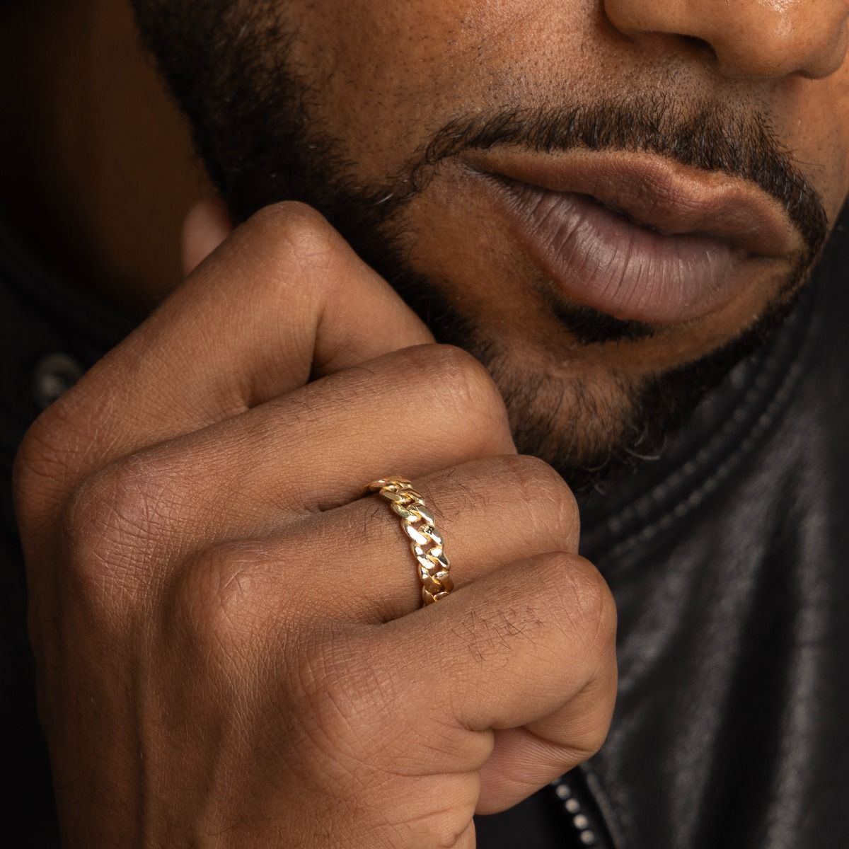 Cuban link chain ring online